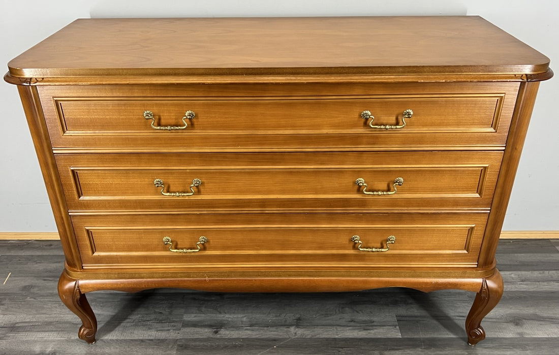 Chest of Drawers Vintage French Louis XVI 3 Drawers Carved Cabinet LOT 44570