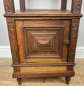 Bedside Table Antique French Marble Top Oak Cabinet Carved Cupboard LOT 63525