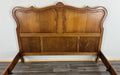 Bed Vintage French Louis XVI Double Bed Frame Oak Carved Headboard LOT 45914