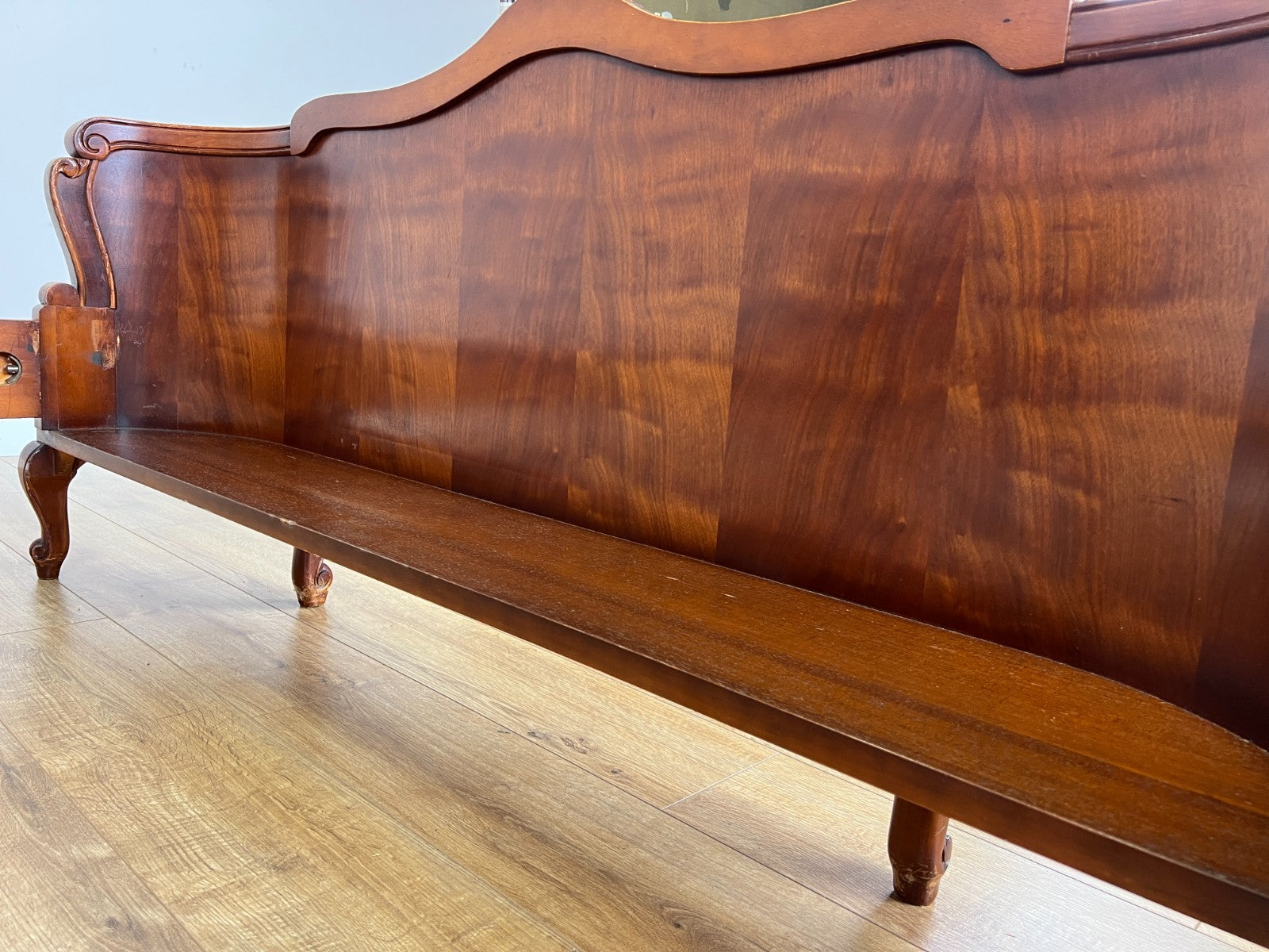 Bed Vintage French Louis XVI King Size Bed Frame Carved Headboard LOT 640316