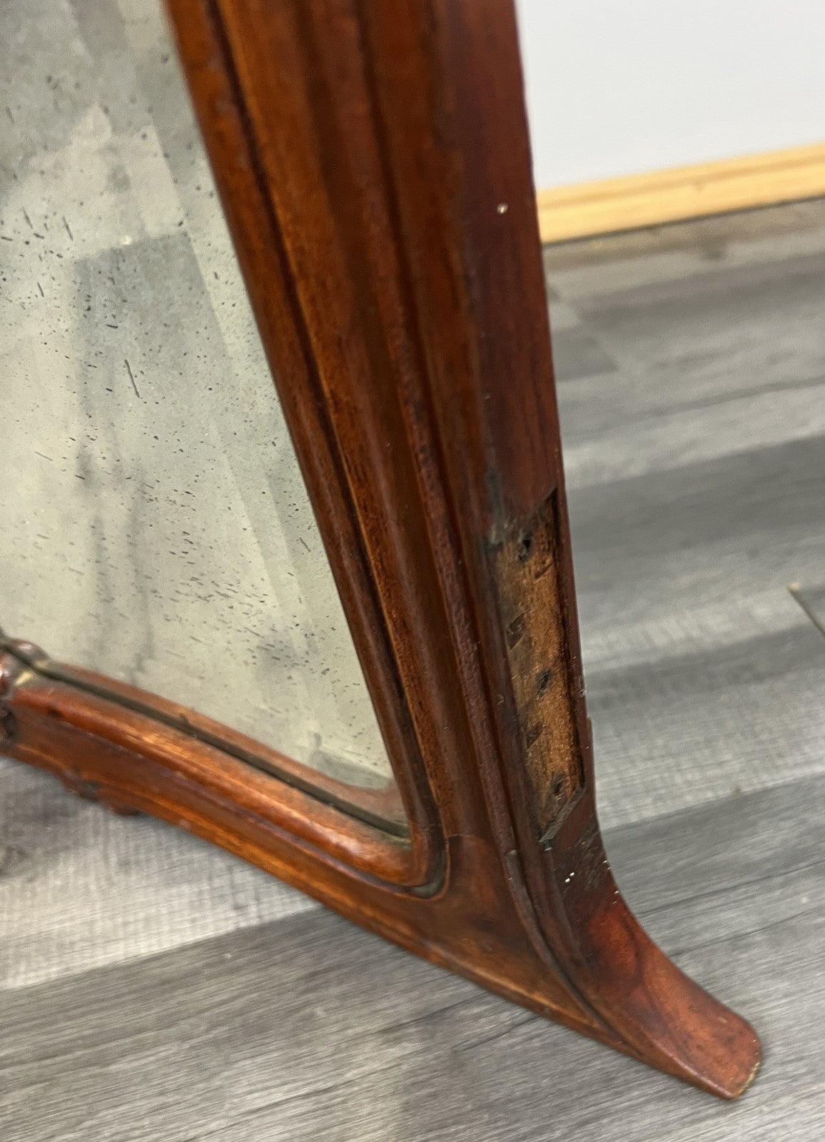 Antique French Style Carved Walnut Wall Mirror Home Decor Wall Frame LOT 457311