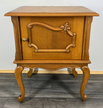Bedside Table Vintage French Louis XVI Style Cabinet Carved Cupboard LOT 21810