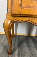 Pair of Bedside Tables Vintage French Oak Nightstands Carved Cabinets LOT 34656