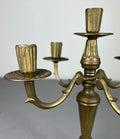 Candelabra Vintage French Style Metal Gold 5 Arm Candle Holder Pair LOT 50756