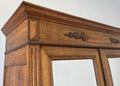 Wardrobe Antique French Style Oak Two Door Carved Mirrored Armoire LOT 61622