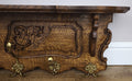 French Vintage Coat Rack Oak 6 Hooks Wall Shelf Carved Coat Hanger LOT 60005
