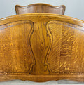 Bed Vintage French Louis XVI Oak Double Bed Frame Carved Headboard LOT 36994