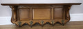 French Vintage Coat Rack Oak 5 Hooks Wall Shelf Carved Coat Hanger LOT 49911