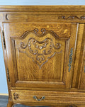 Cabinet Vintage French Louis XVI Style Oak Cupboard Carved Sideboard LOT 40179