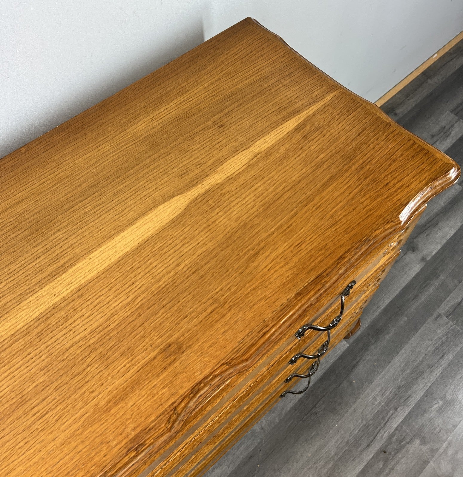 Chest of Drawers Vintage French Louis Oak Carved 4 Drawers Cabinet LOT 44549