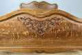 Bed Vintage French Louis XVI Double Bed Frame Oak Carved Headboard LOT 48764
