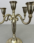 Pair of Candelabras Vintage French Style Metal Five Arm Candle Holders LOT 6482