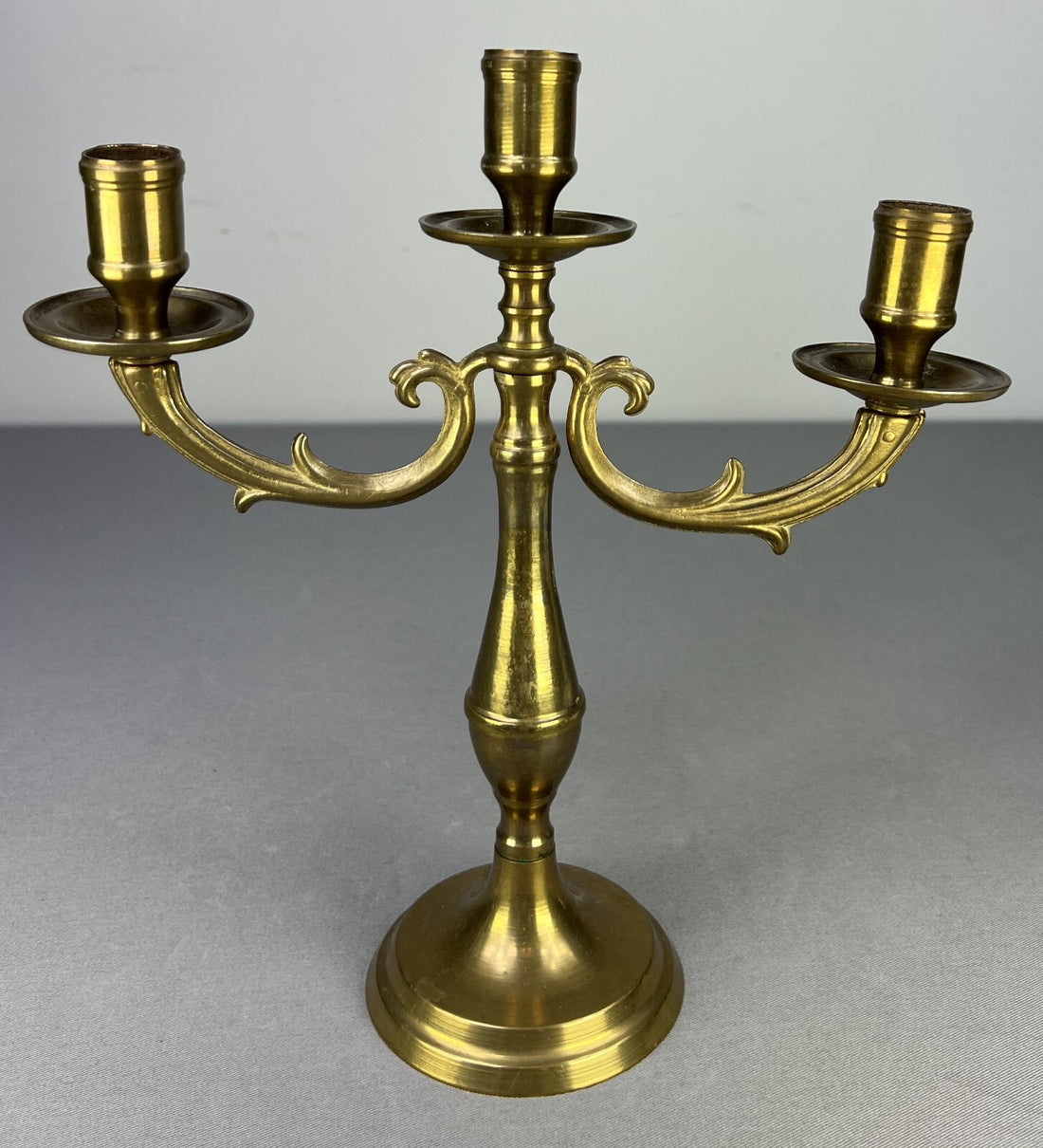 Candelabra Vintage French Style Brass Three Arm Candle Holder LOT 51610