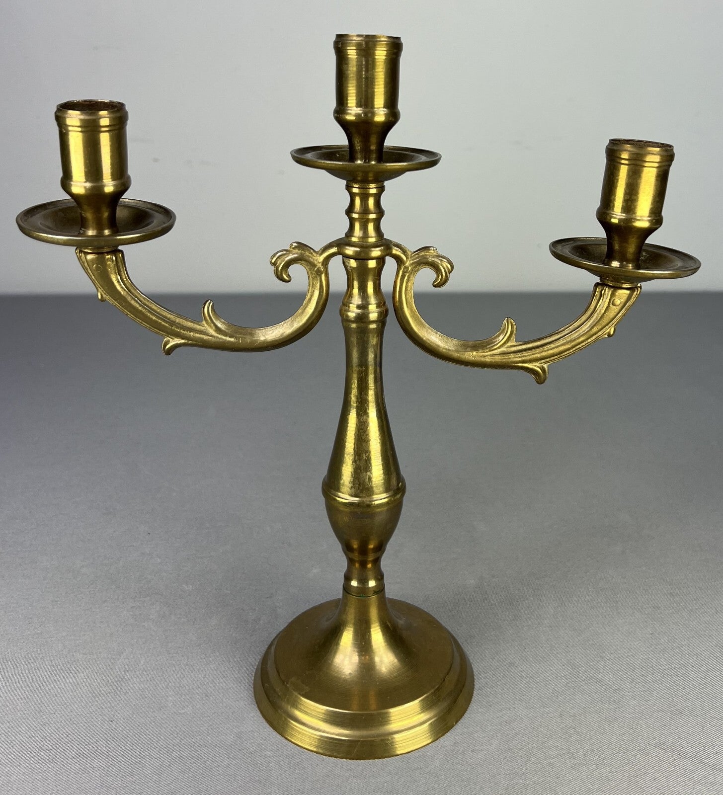 Candelabra Vintage French Style Brass Three Arm Candle Holder LOT 51610