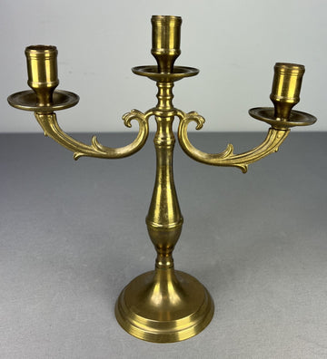 Candelabra Vintage French Style Brass Three Arm Candle Holder LOT 51610