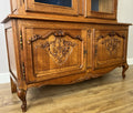 Bookcase Vintage French Louis Oak Glazed Display Cabinet Sideboard LOT 6546