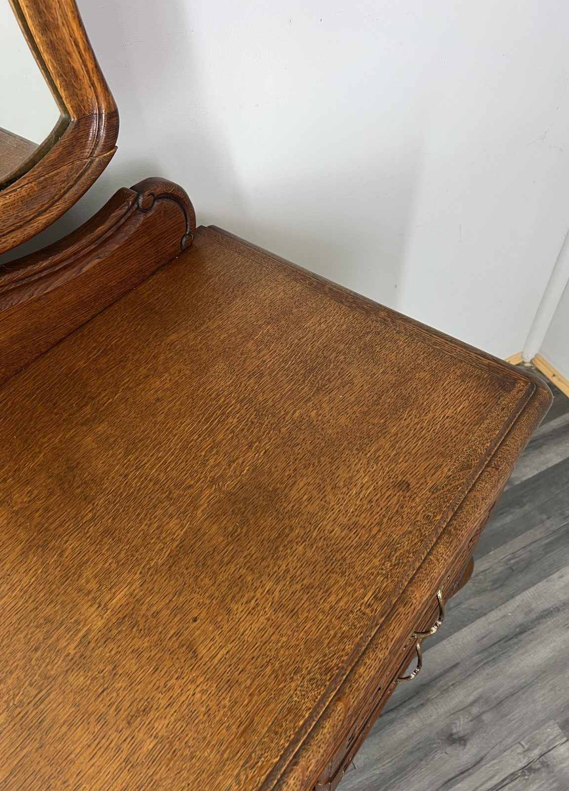 Vintage Dressing Table with Mirror French Oak Louis Vanity Table Makeup LOT 479710