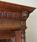 Bookcase Antique French Style Glazed Display Oak Cabinet Sideboard LOT 6513