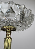 Ashtray Stand Vintage French Brass Onyx Crystal Floor Ashtray Stand LOT 602412