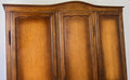 Wardrobe Vintage French Louis Oak Triple Door Carved Armoire Cabinet LOT 61038