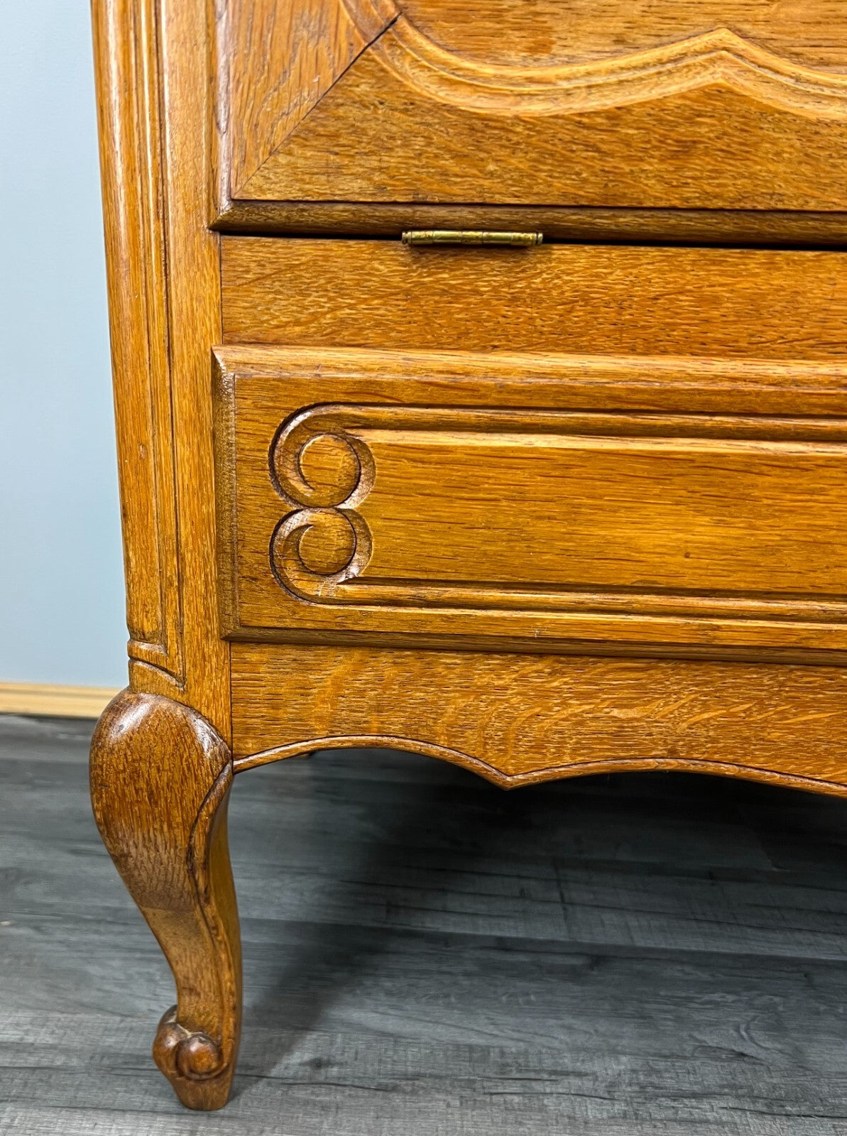 Cabinet Vintage French Louis XIV Style Bureau Sideboard Carved Cupboard LOT 35457