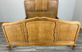 Bed Vintage French Louis XVI King Size Bed Frame Oak Carved Headboard LOT 47012