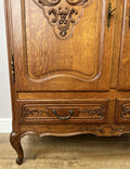 Cabinet Vintage French Louis XIV Oak Sideboard with Carved Cupboard LOT 62515