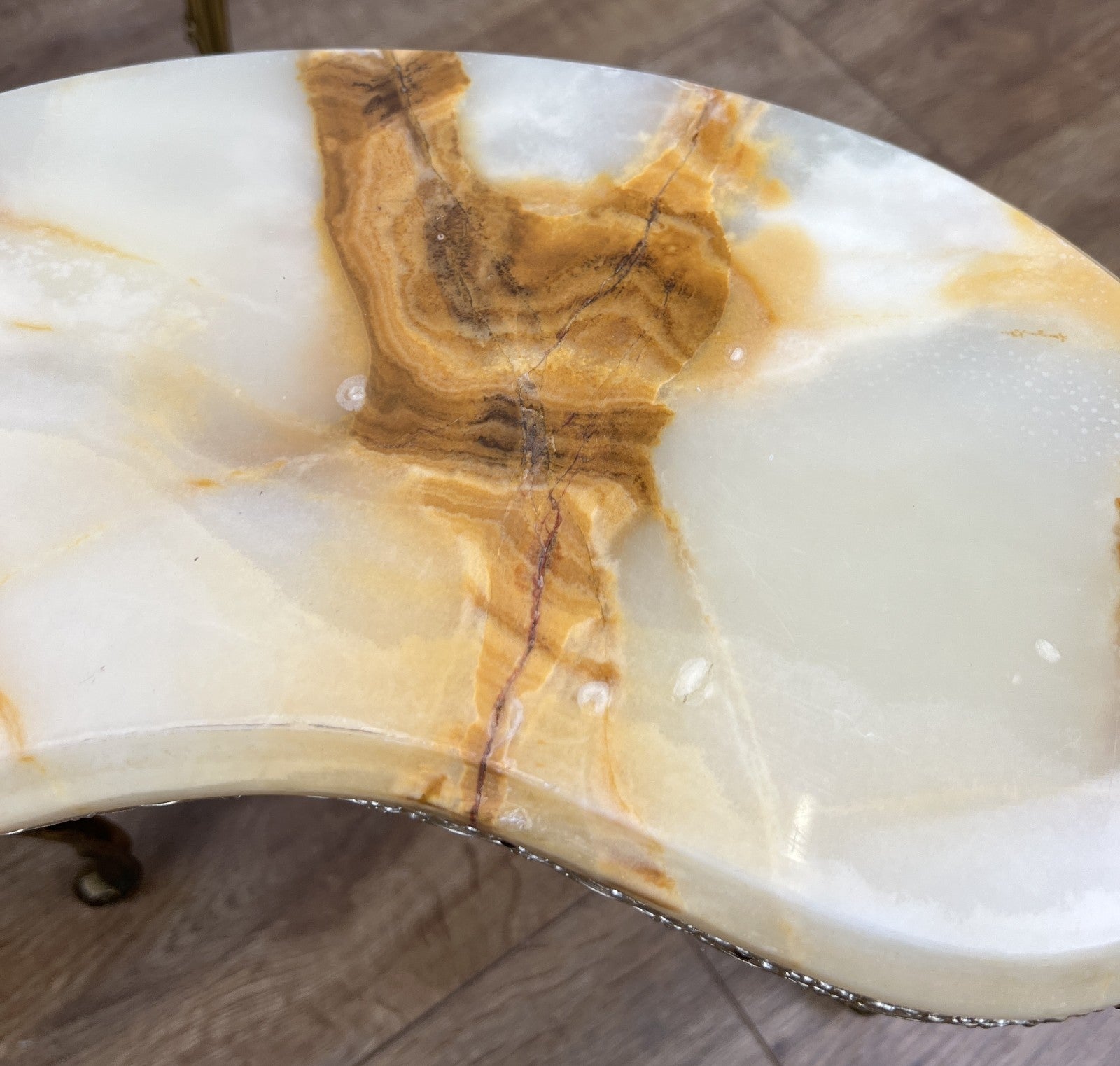 Nested Tables Vintage French Marble Onyx Brass Tables Set LOT 497012