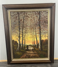 Vintage French Oil Painting Landscape Signed Framed Nature Art LOT 46270