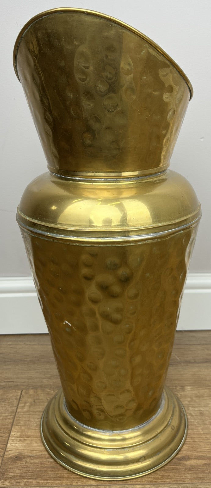 Umbrella Stand Vintage Style Brass Hall Stick Holder Hammered Finish LOT 60201