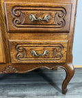 Cabinet Vintage French Louis XVI Oak Carved with 3 Drawers Sideboard LOT 44554
