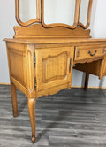 Vintage Dressing Table with Mirror French Oak Louis Vanity Table Makeup LOT 45206