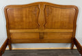 Bed Vintage French Louis XVI Double Bed Frame Oak Carved Headboard LOT 36544