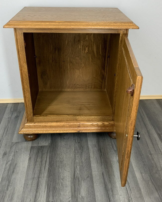 Bedside Table Vintage French Style Cupboard Carved Cabinet Storage LOT 5905