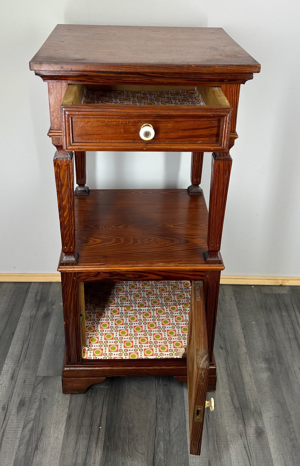 Bedside Table Antique French Carved Wood Carved Cabinet Cupboard LOT 18769