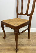 Dining Chairs Vintage French Louis Style Oak Rush Seat Set of 6 Chairs LOT 634813