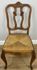 Dining Chairs Vintage French Louis Style Oak Set of 8 Upholstered Seats LOT 63456