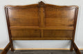 Bed Vintage French Louis XVI Double Bed Frame Oak Carved Headboard LOT 45996