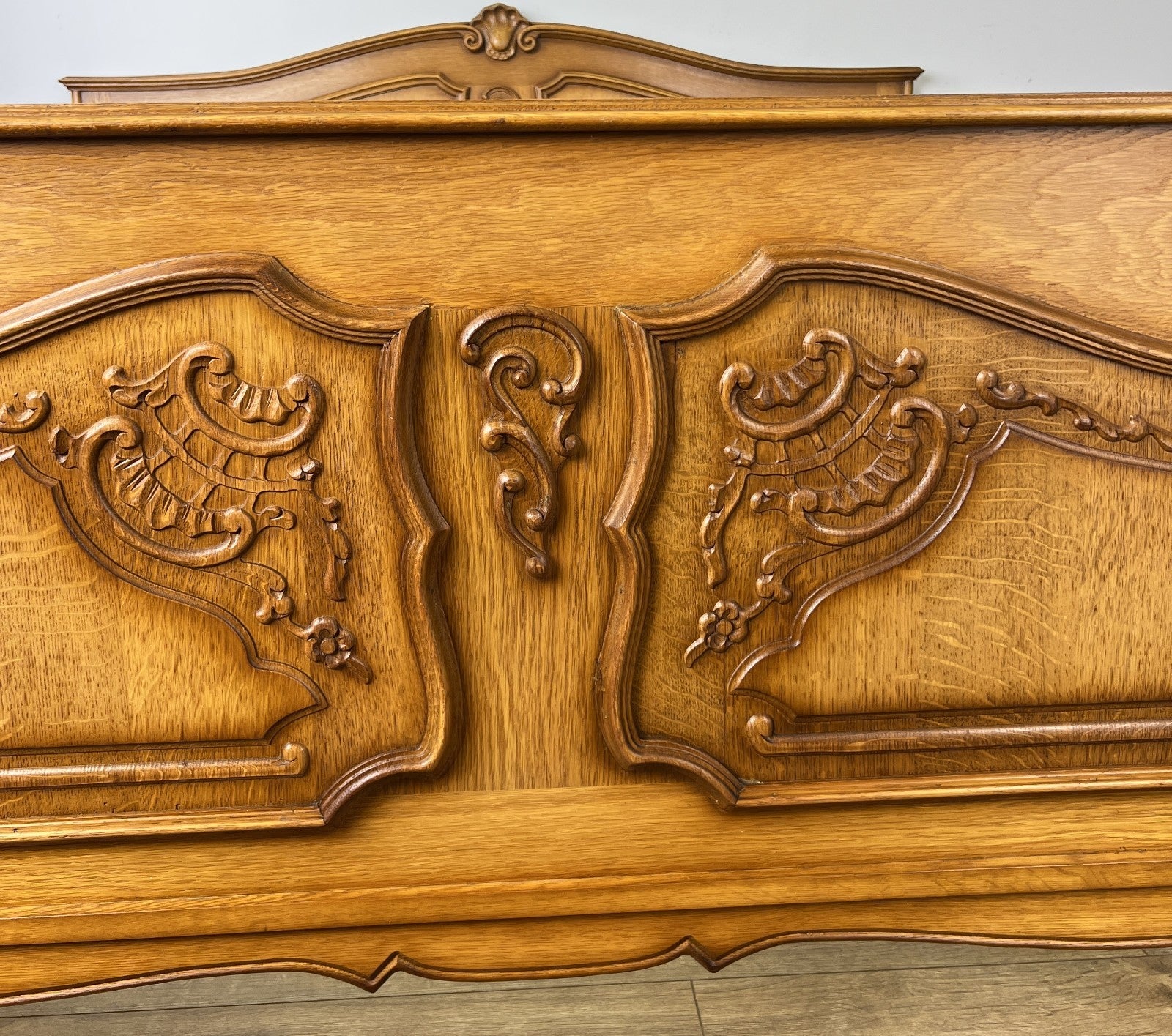 Bed Vintage French Louis XVI Style Double Frame Carved Headboard LOT 63915
