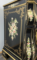 Cabinet Vintage French Style Painted Floral 3 Drawer Chest Sideboard LOT 439712