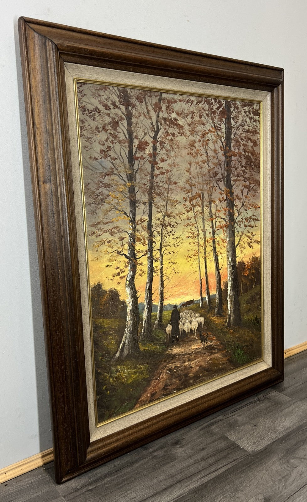 Vintage French Oil Painting Landscape Signed Framed Nature Art LOT 46270