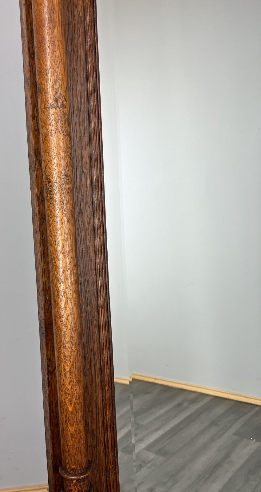 Antique French Style Carved Wall Mirror Oak Ornate Wall Frame LOT 45484