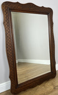 Table with Mirror Antique French Louis Oak Wall Mirror Console Table LOT 640211