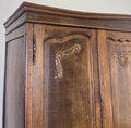Wardrobe Vintage French Louis XVI Style Oak Four Door Carved Armoire LOT 6505