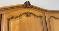 Wardrobe Vintage French Louis XVI Style Oak Three Door Carved Armoire LOT 6492
