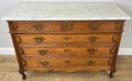 Chest of Drawers Antique French Oak Marble Top 5 Drawers Carved Cabinet LOT 62790