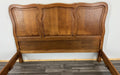 Bed Vintage French Louis XVI Double Bed Frame Oak Carved Headboard LOT 47042