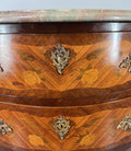 Chest of Drawers Vintage French Style Marble Top Walnut Cabinet LOT 47815
