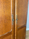 Wardrobe Vintage French Louis XVI Style Oak Two Door Carved Armoire LOT 48527