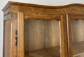 Bookcase Vintage French Louis XIV Oak Glazed Display Cabinet Sideboard LOT 6524